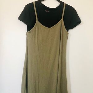 Trendy olive green dress